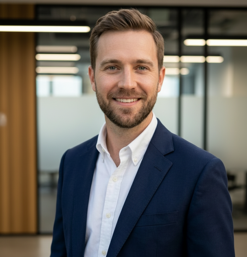 Navy Blazer & Shirt Look (No Tie)